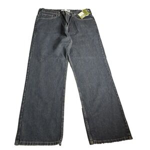 LEE Relaxed Fit Straight Leg Men's Jeans‎ 100% Cotton Size 38x33 Dark Wash Denim